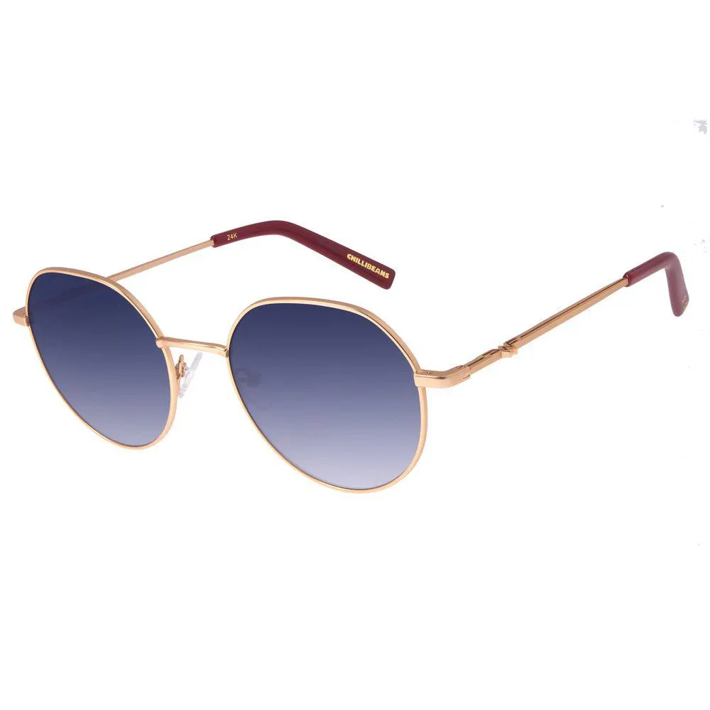 Óculos de Sol Feminino DC Comics Wonder Woman Dourado Banhado a Ouro - OC.MT.3407.8321 M