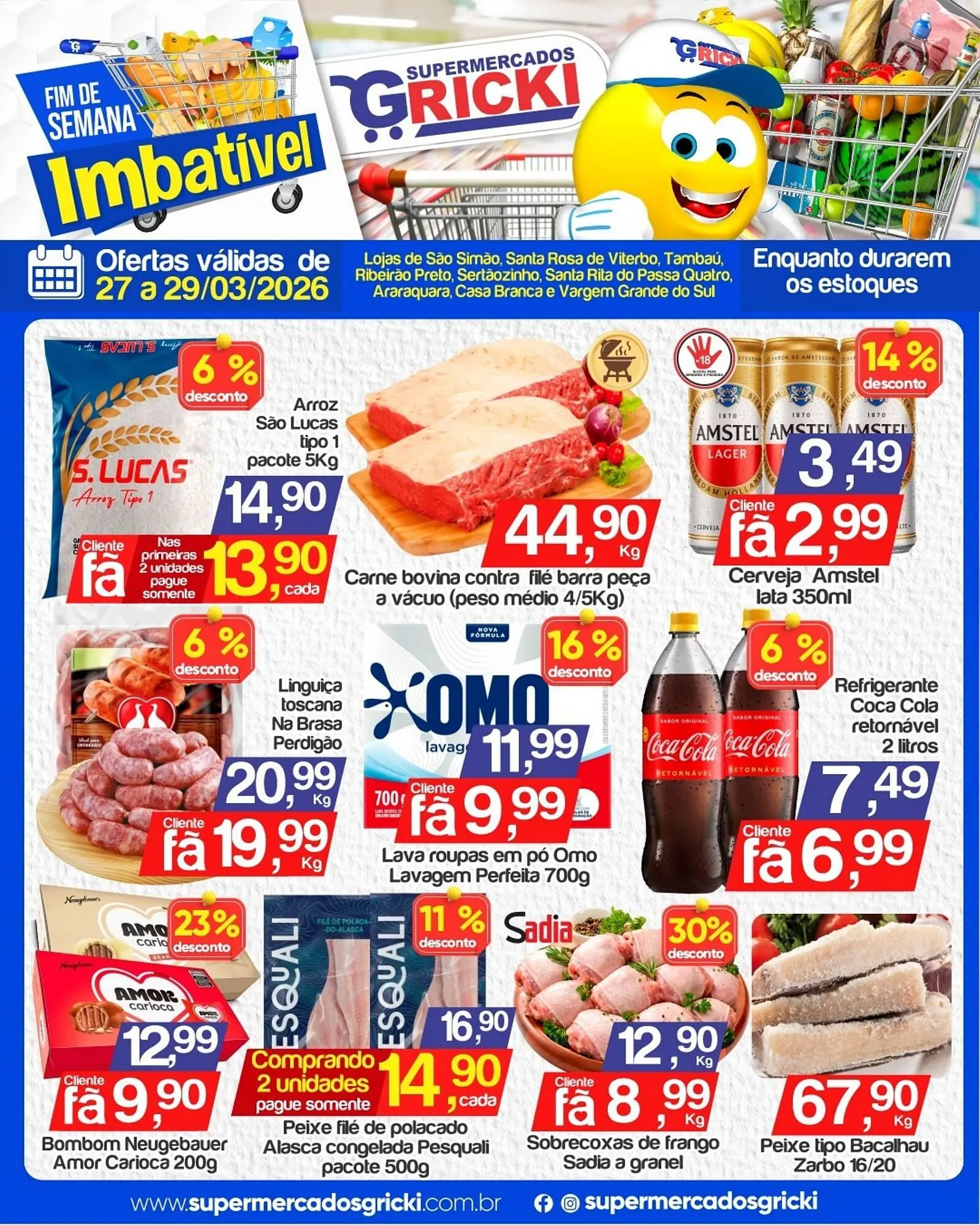 Encarte de Catálogo Supermercados Gricki 27 de março até 29 de março 2026 - Pagina 1