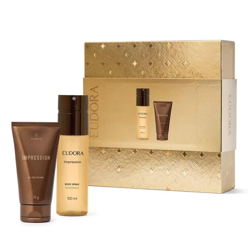 Kit Presente Impression: Gel Creme Pós Barba 75g + Desodorante Body Spray 100ml