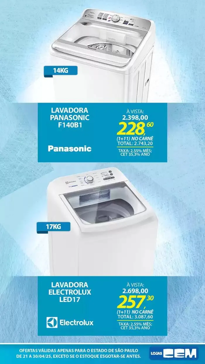 Encarte de Encarte Lojas Cem 18 de abril até 30 de abril 2025 - Pagina 27