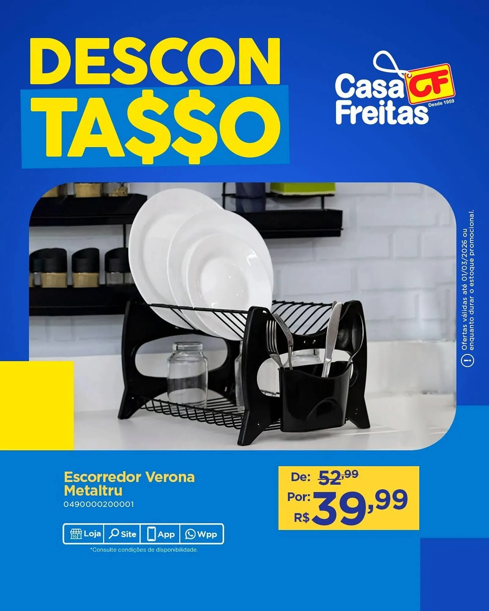 Encarte de Catálogo Casa Freitas 26 de fevereiro até 1 de março 2026 - Pagina 1