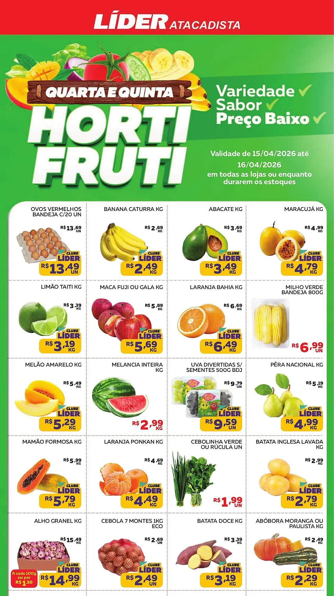 Encarte de Encarte Lider Atacadista 15 de abril até 16 de abril 2026 - Pagina 1