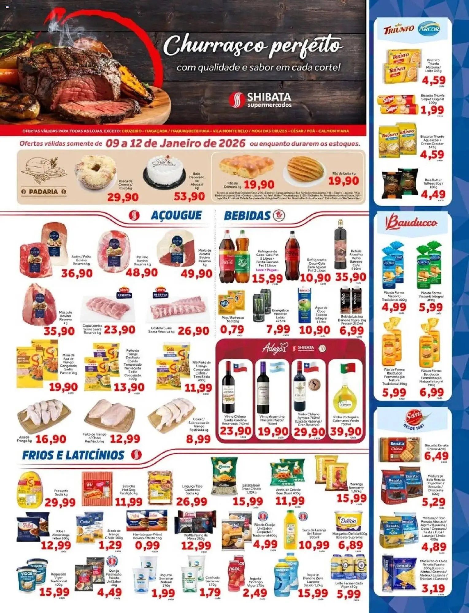 Encarte de Folheto Shibata Supermercados 9 de janeiro até 12 de janeiro 2026 - Pagina 1