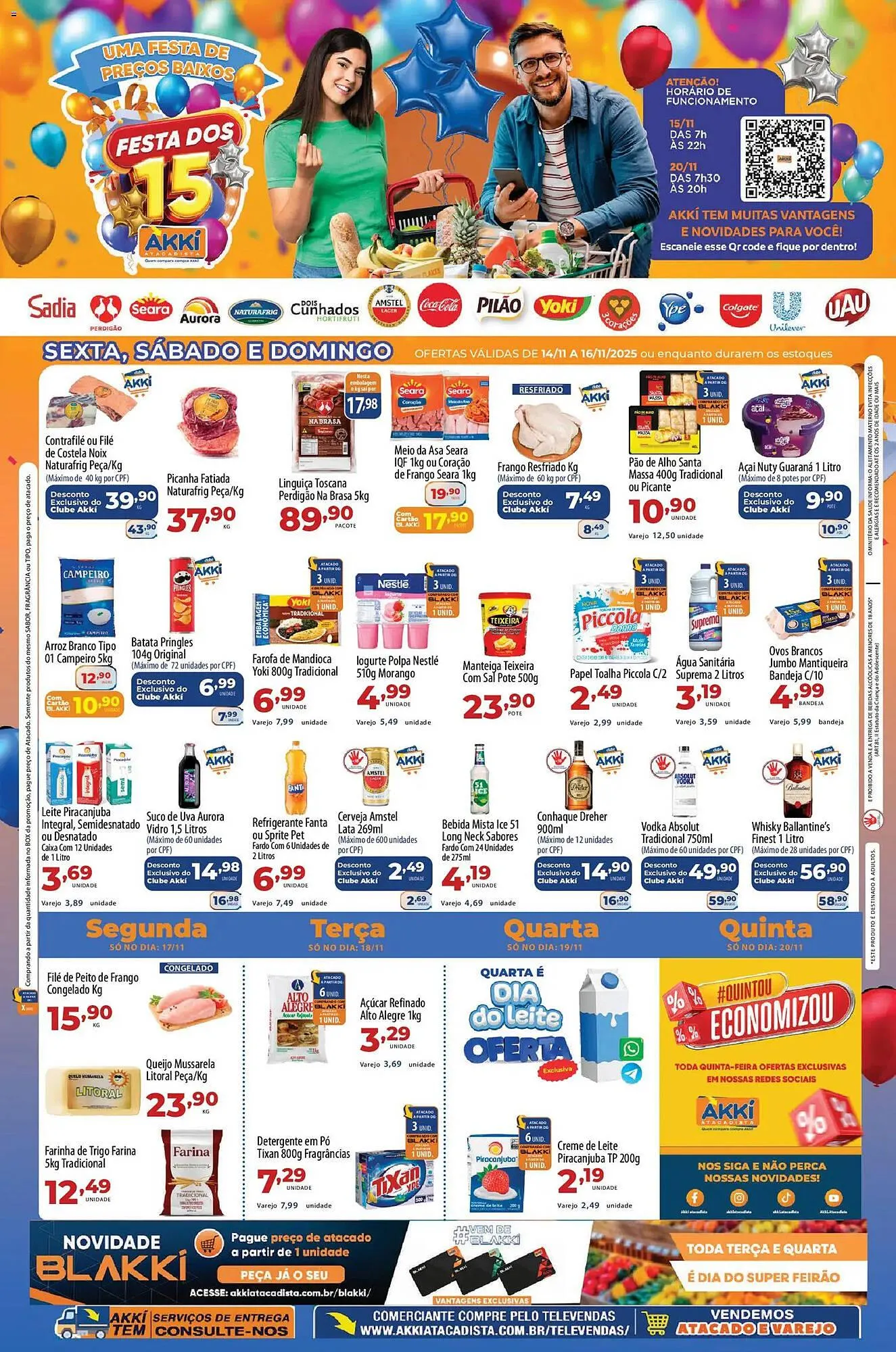 Encarte de Folheto Akki Atacadista 14 de novembro até 17 de novembro 2025 - Pagina 1