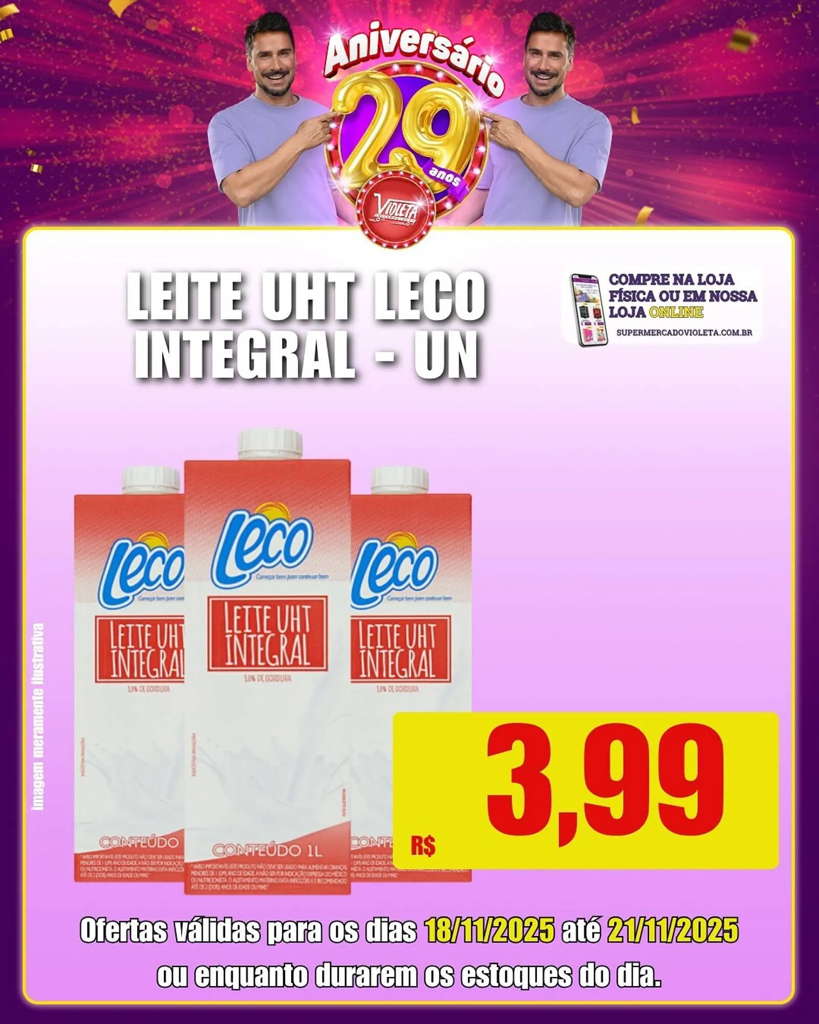 Encarte de Catálogo Violeta Supermercados 18 de novembro até 21 de novembro 2025 - Pagina 1