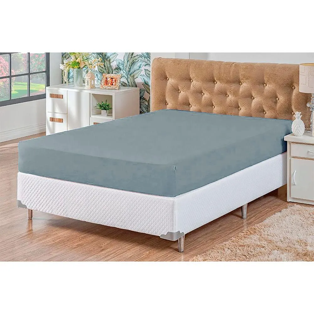 Lençol Avulso Casal Imperialle Com Elástico Cinza - Yohana