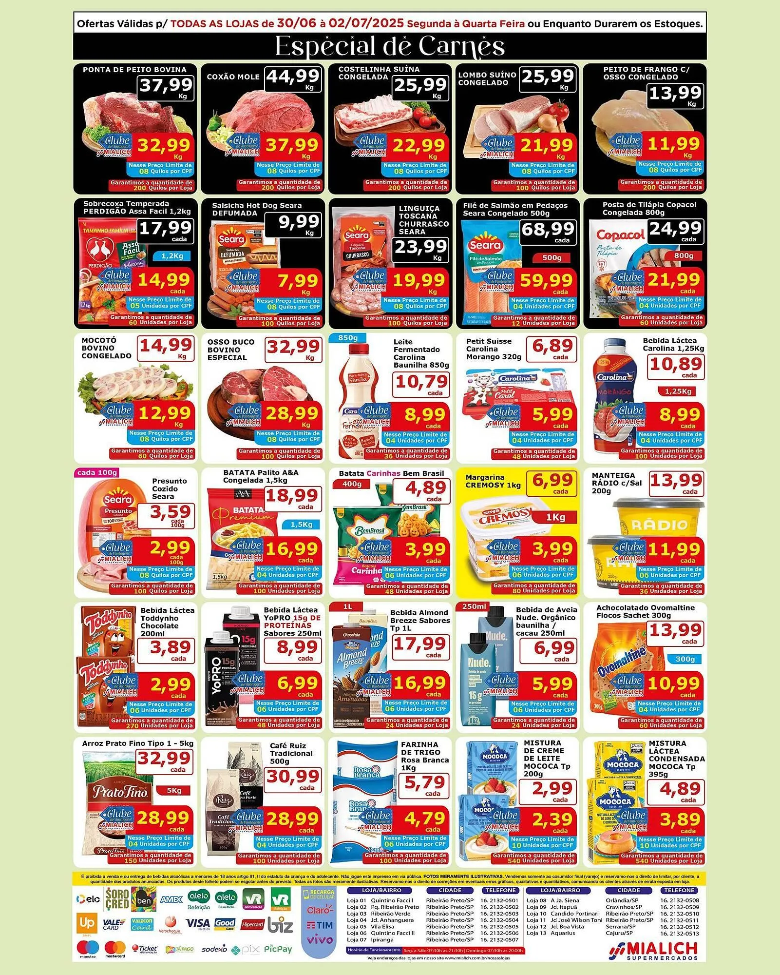 Encarte de Catálogo Mialich Supermercados 30 de junho até 2 de julho 2025 - Pagina 2
