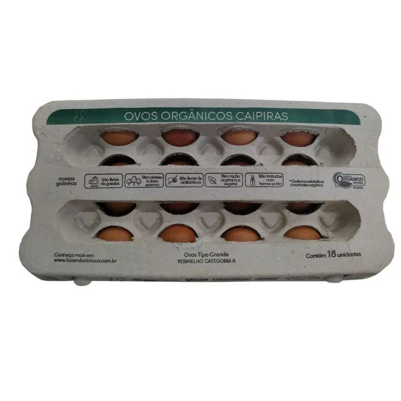 Ovo Vermelho Orgânico Fazenda da Toca Com 18
