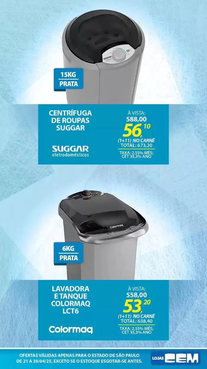 Encarte de Encarte Lojas Cem 18 de abril até 30 de abril 2025 - Pagina 21