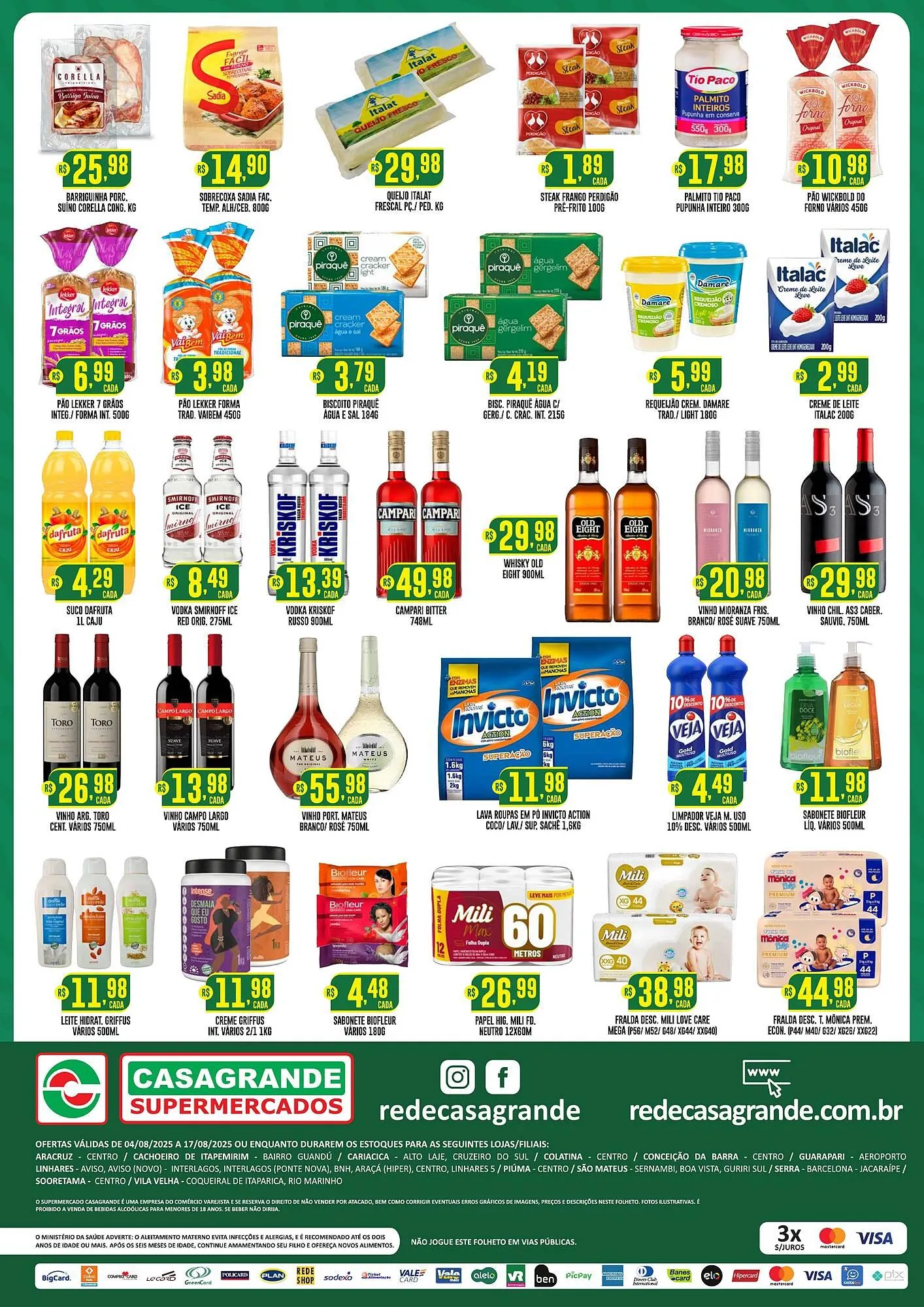 Encarte de Catálogo Casagrande Supermercados 1 de agosto até 17 de agosto 2025 - Pagina 2