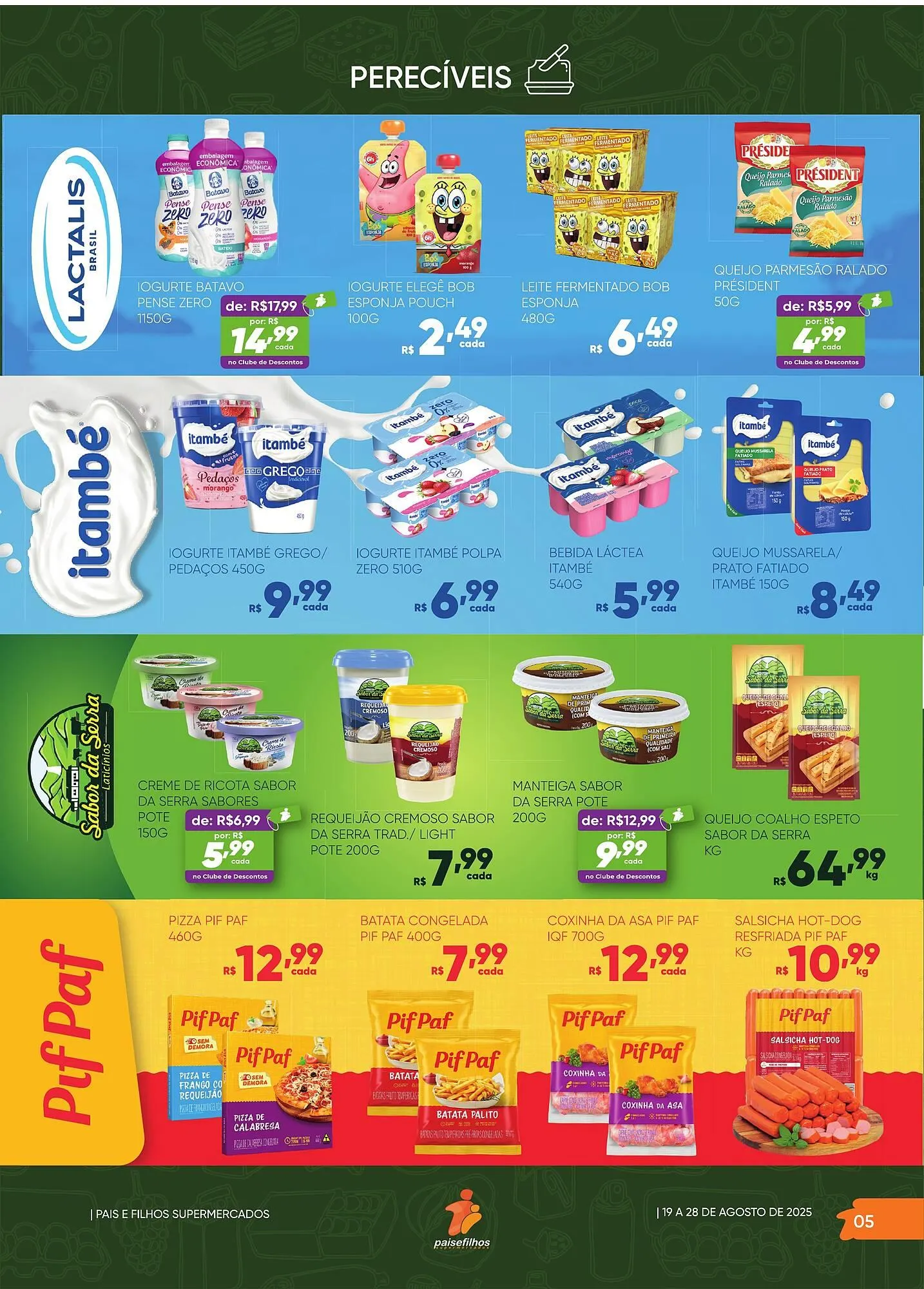 Encarte de Catálogo Pais e Filhos Supermercados 19 de agosto até 28 de agosto 2025 - Pagina 5