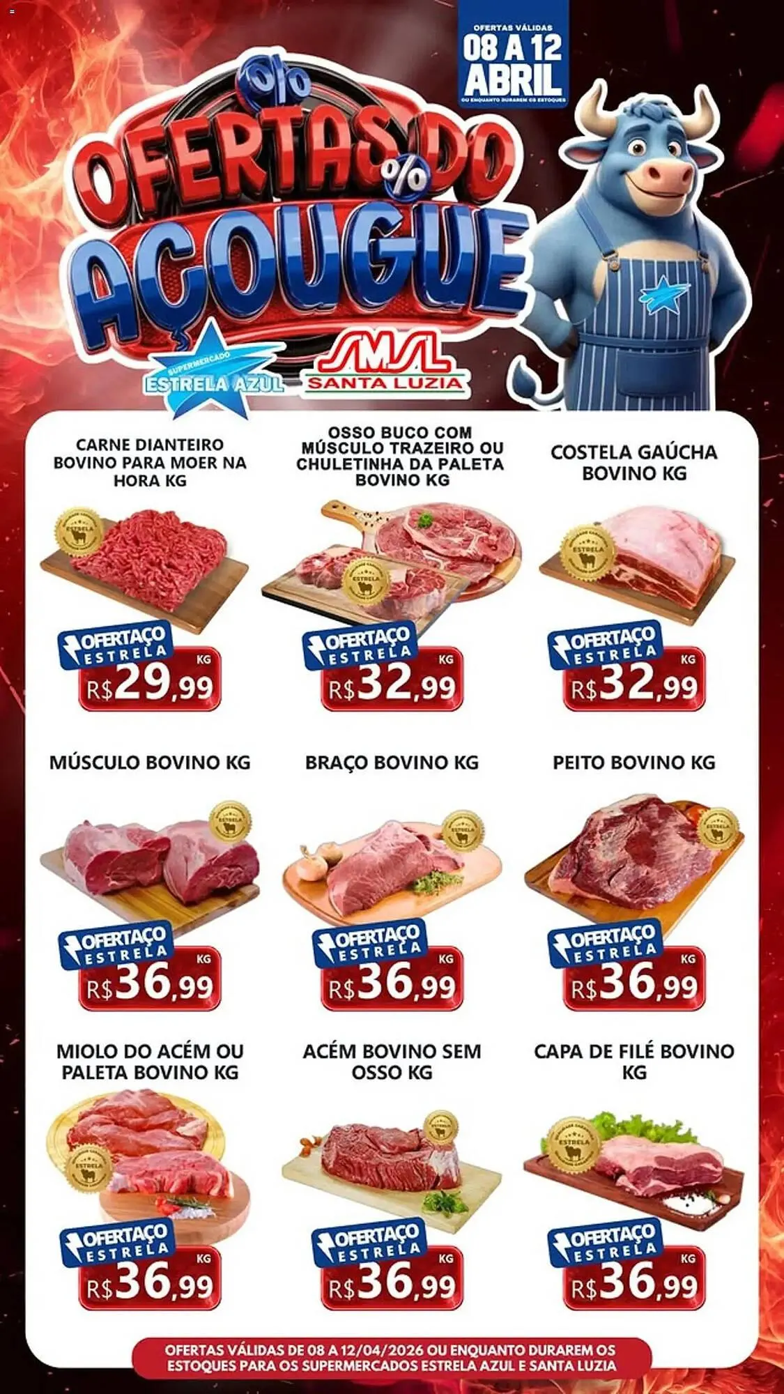 Encarte de Folheto Supermercado Estrela Azul 8 de abril até 13 de abril 2026 - Pagina 1