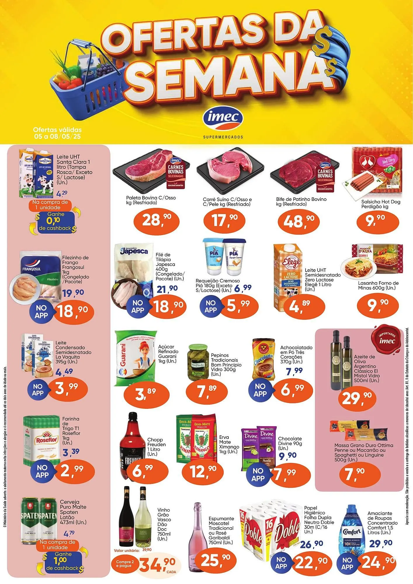 Encarte de Catálogo Imec Supermercados 6 de maio até 8 de maio 2025 - Pagina 1