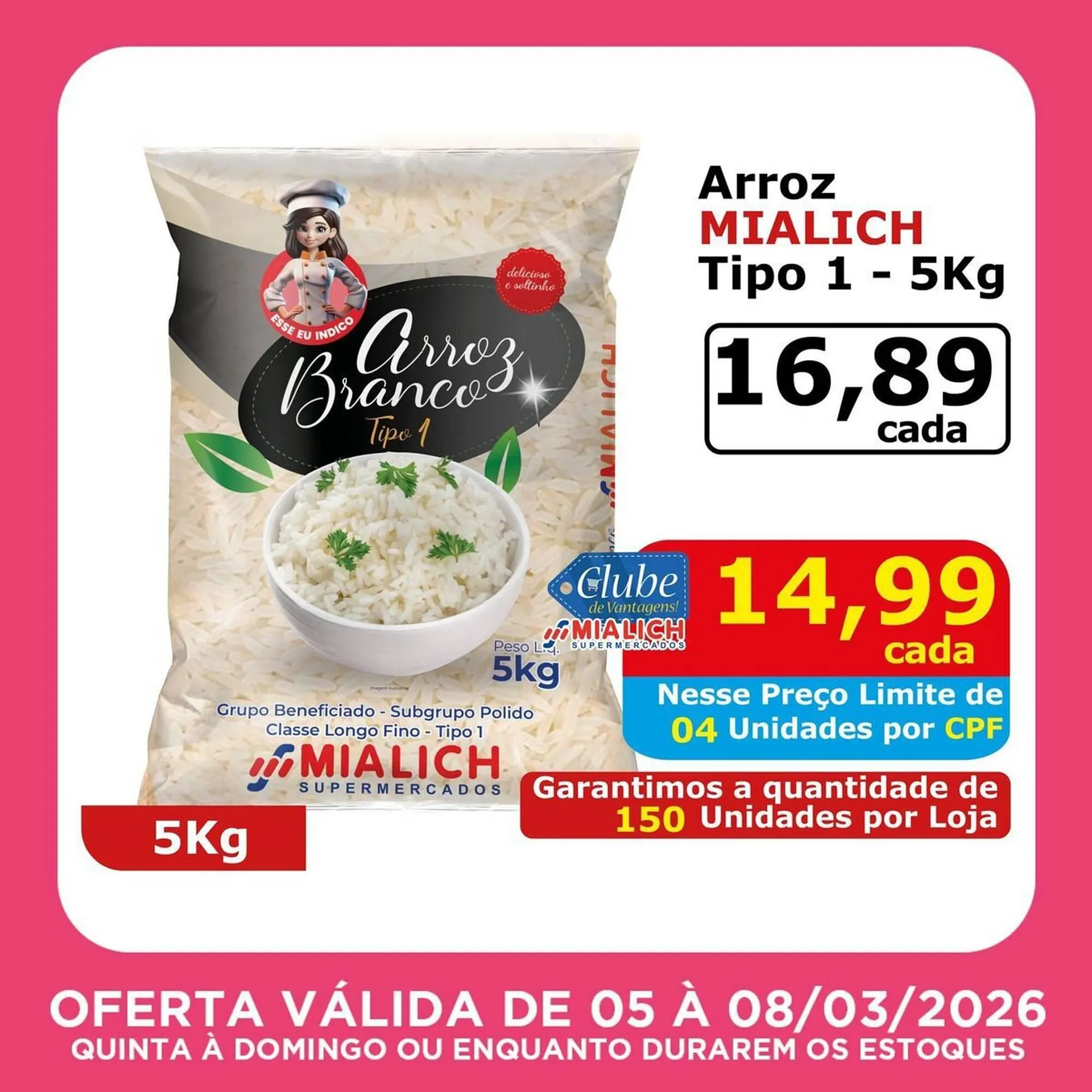 Encarte de Catálogo Mialich Supermercados 5 de março até 8 de março 2026 - Pagina 1