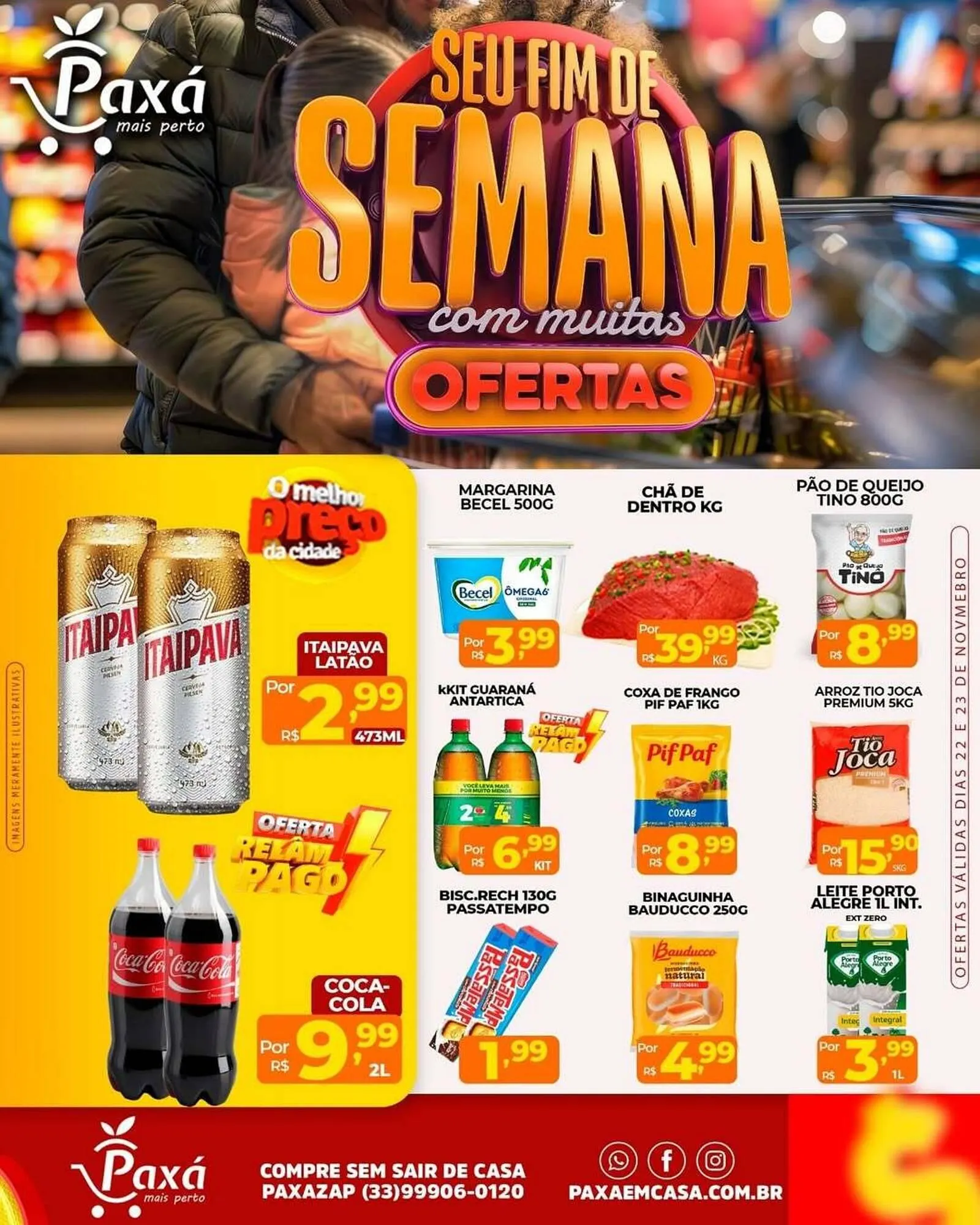 Encarte de Catálogo Paxá Supermercados 22 de novembro até 23 de novembro 2025 - Pagina 1