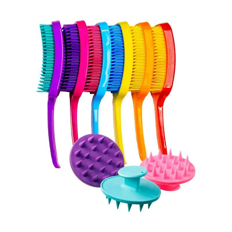 Combo Escova de Cabelo Shampoo Brush + Escova Raquete Desembaraçante Evoluir Sortida Escobel