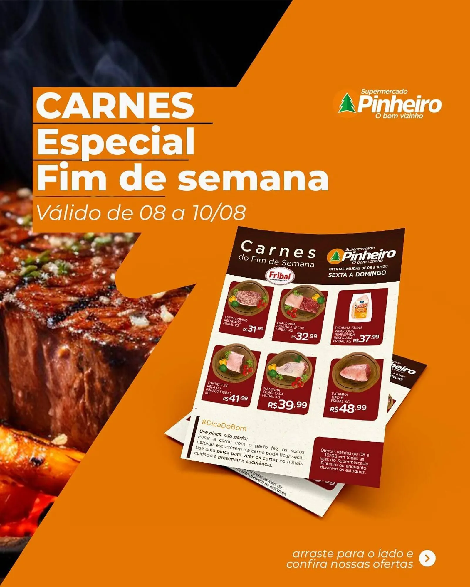 Encarte de Catálogo Pinheiro Supermercado 8 de agosto até 9 de agosto 2025 - Pagina 1