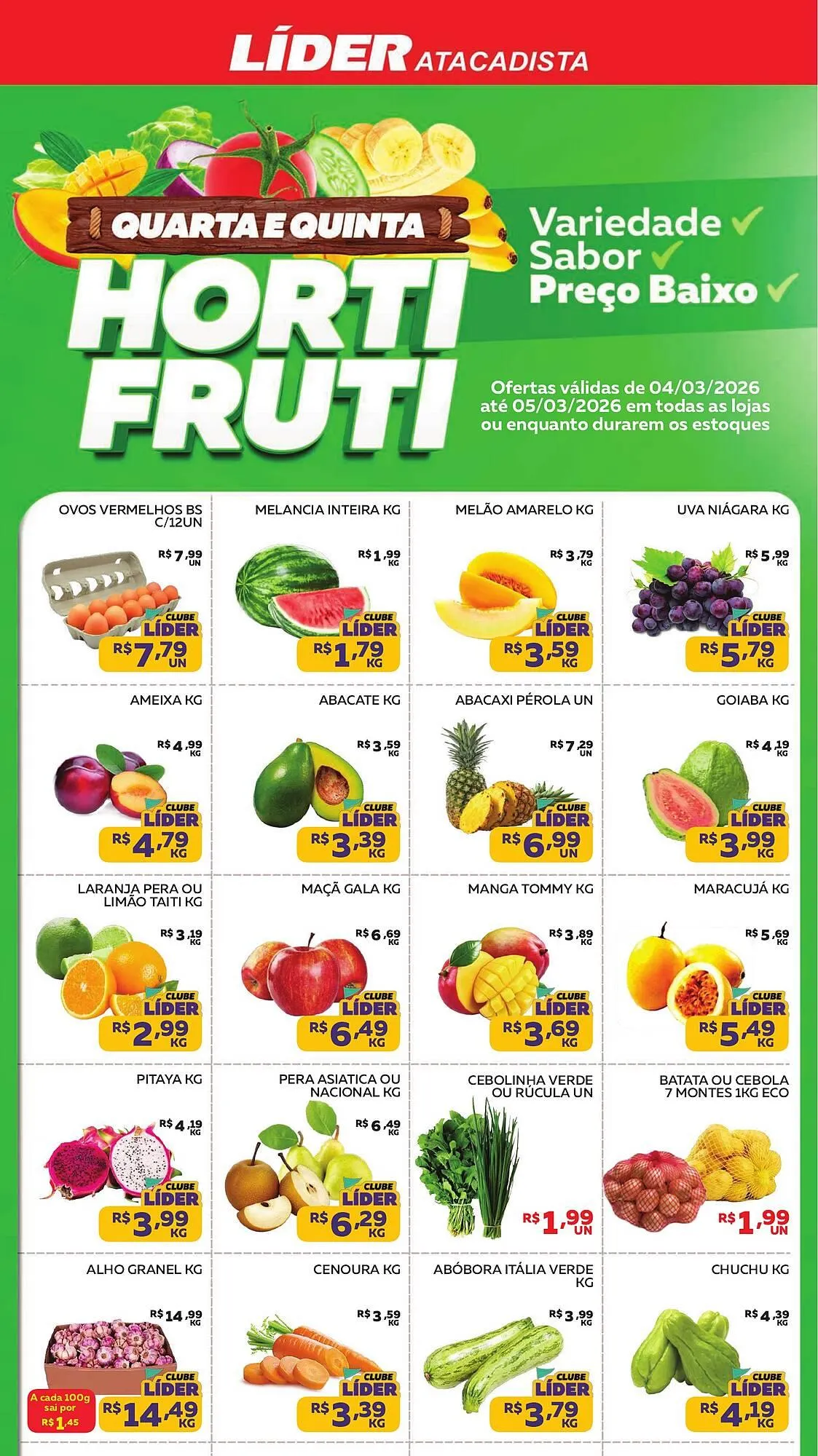 Encarte de Encarte Lider Atacadista 4 de março até 5 de março 2026 - Pagina 1