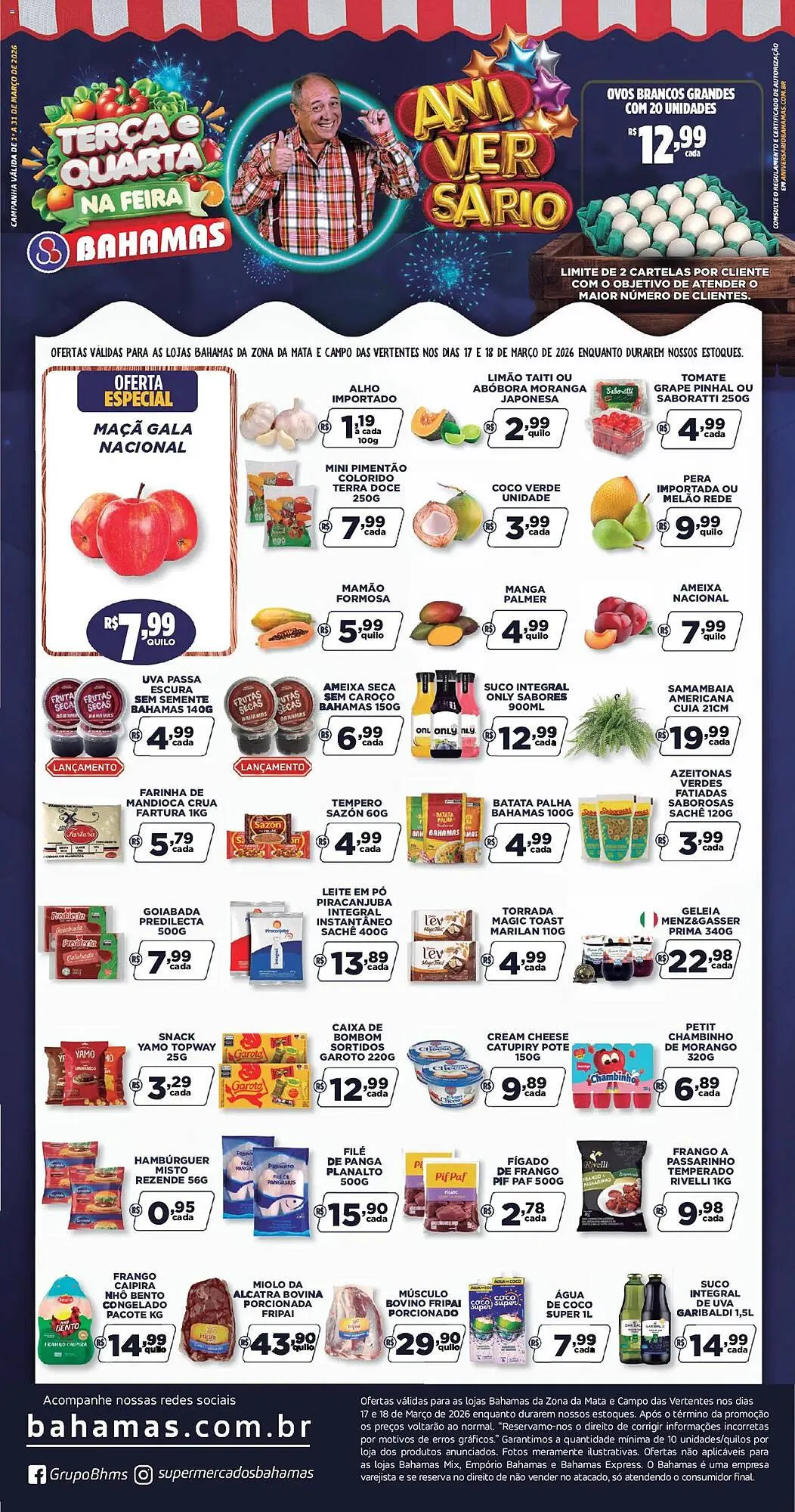 Encarte de Catálogo Bahamas Supermercados 17 de março até 18 de março 2026 - Pagina 1