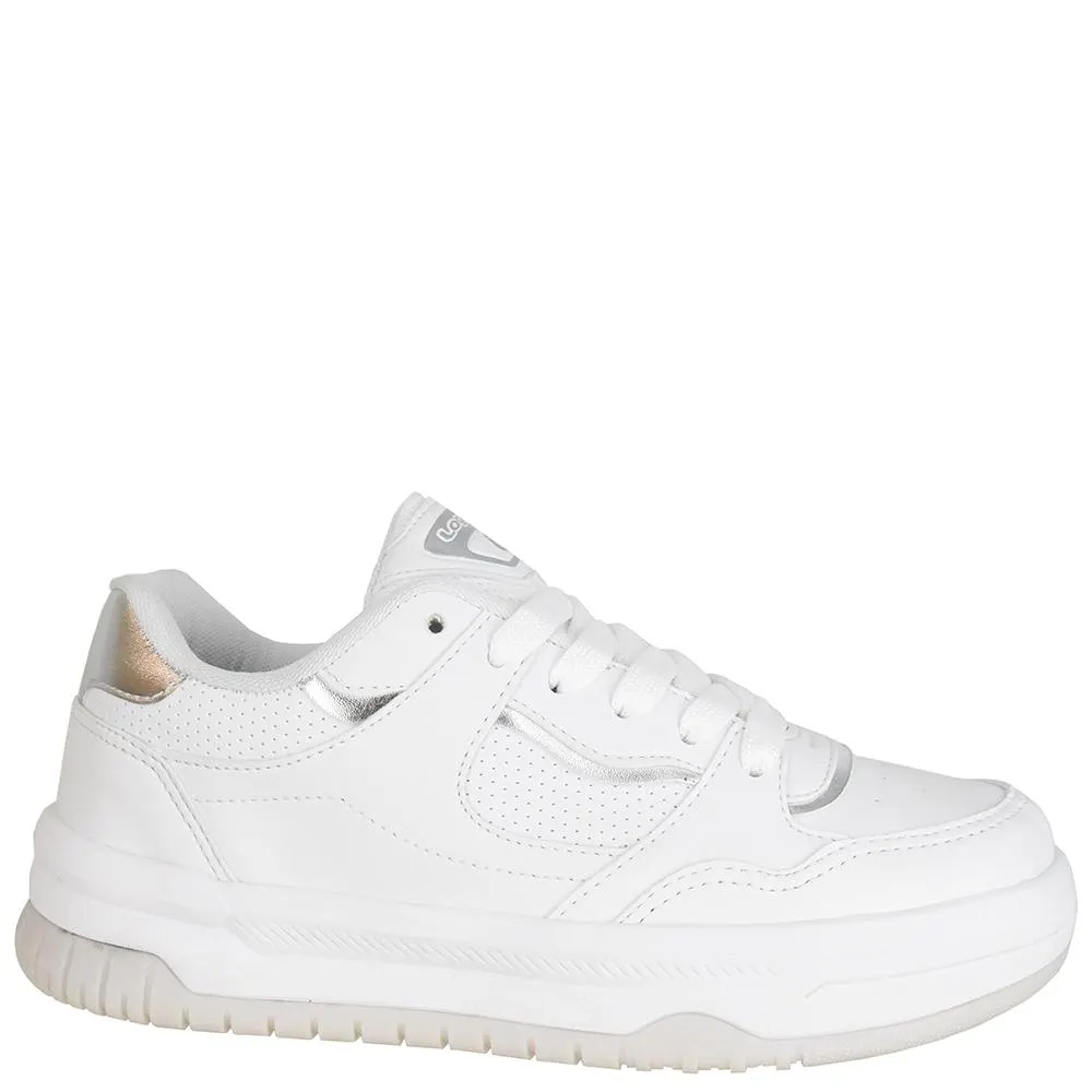 TENIS SOLA BICOLOR DETALHE METALIZADO LOGUS