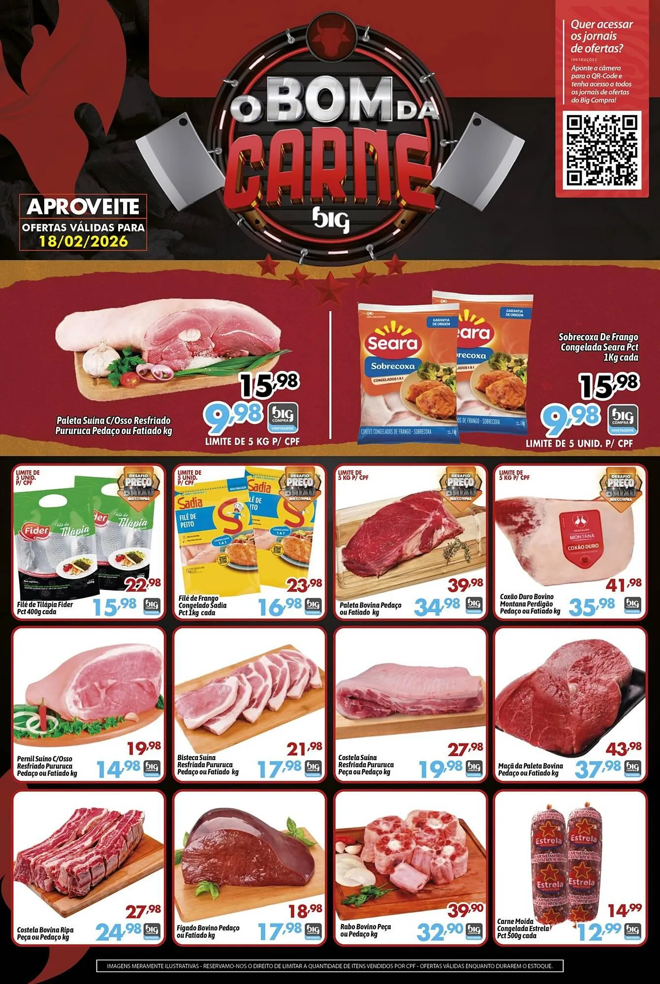 Encarte de Catálogo Supermercados Big Compra 18 de fevereiro até 20 de fevereiro 2026 - Pagina 1