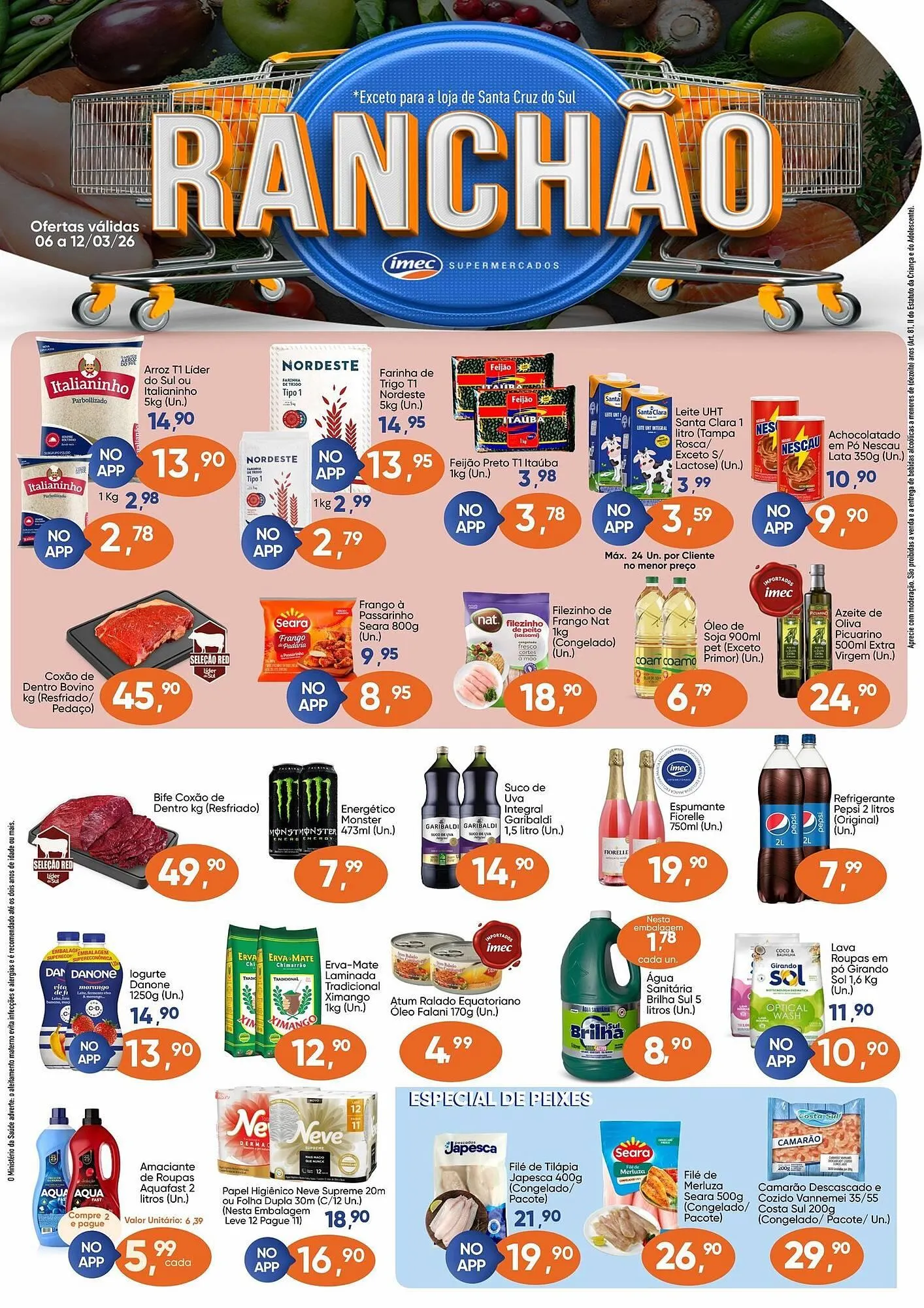 Encarte de Catálogo Imec Supermercados 6 de março até 12 de março 2026 - Pagina 1