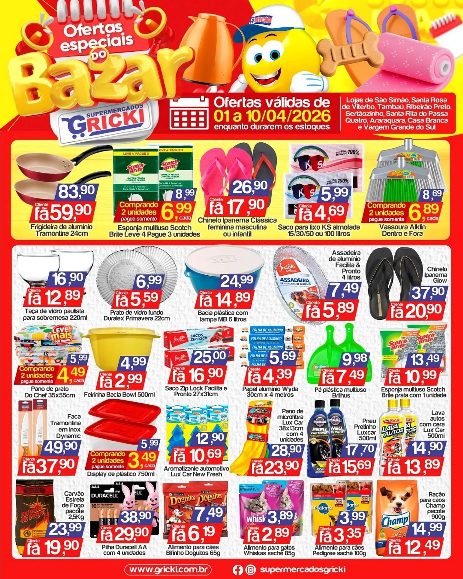 Encarte de Catálogo Supermercados Gricki 1 de abril até 10 de abril 2026 - Pagina 1