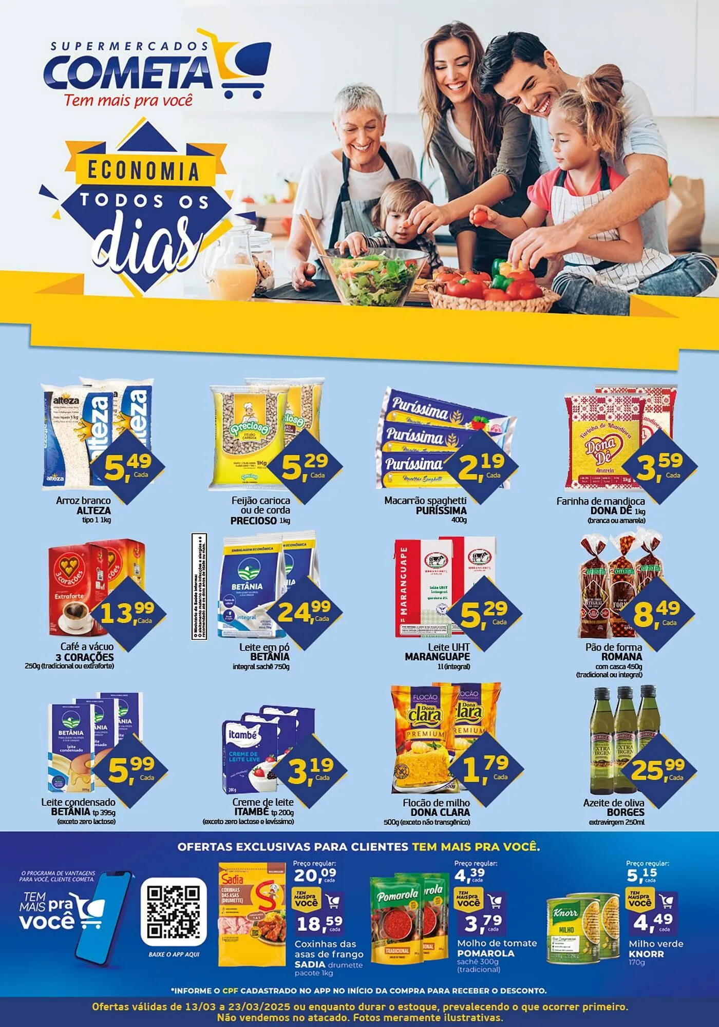 Encarte de Catálogo Cometa Supermercados 13 de março até 23 de março 2025 - Pagina 1