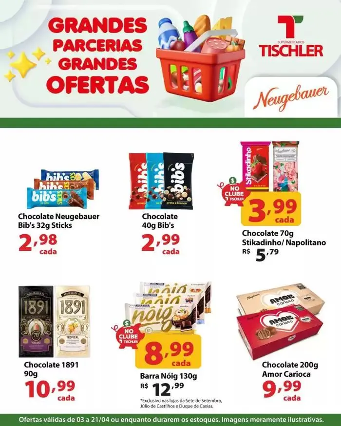 Encarte de Encarte Supermercados Tischler 3 de abril até 21 de abril 2025 - Pagina 1