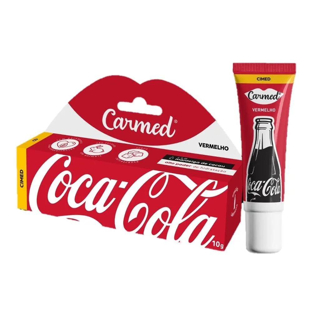 Hidratante Labial Carmed Coca Cola Vermelho 10g