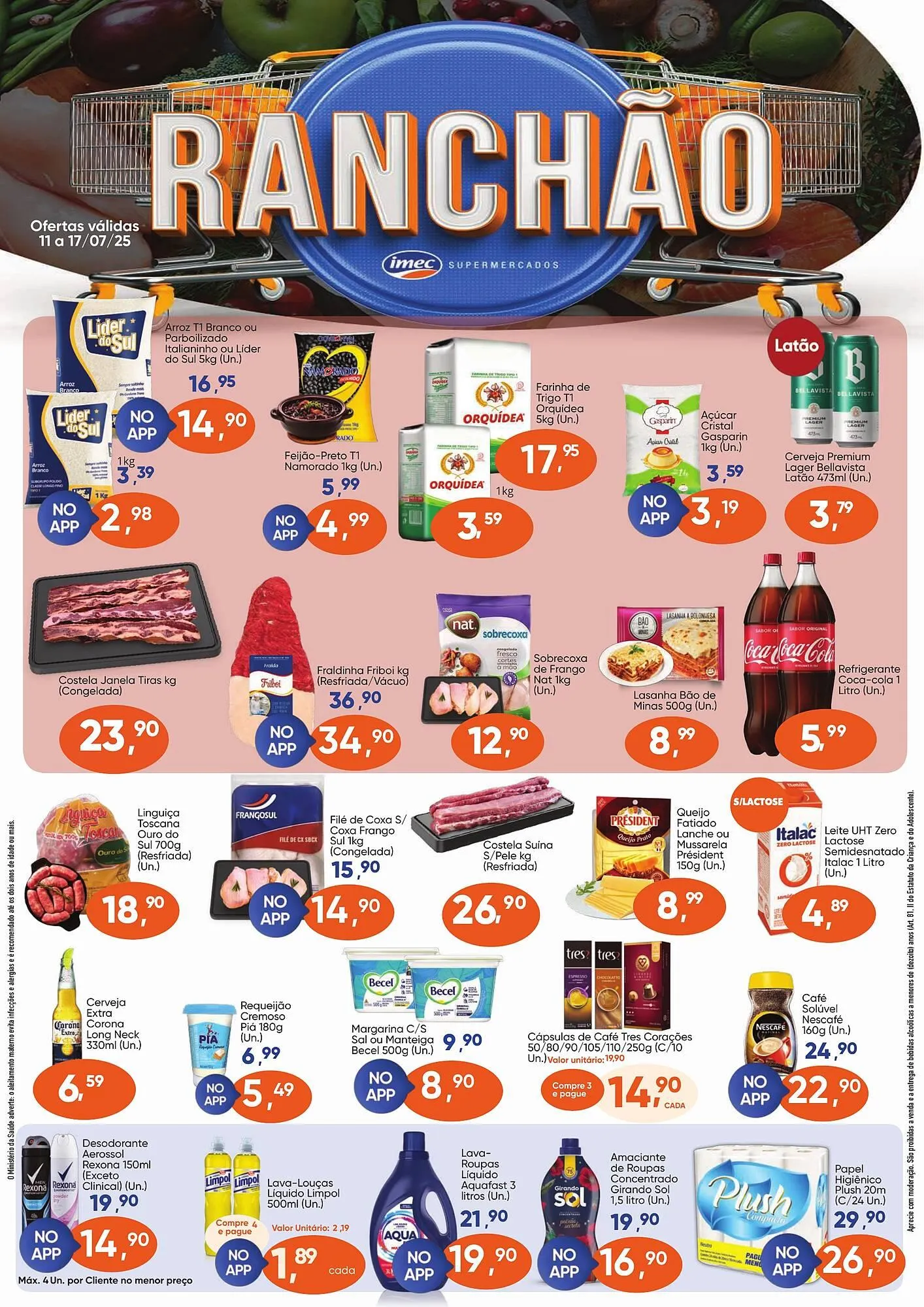 Encarte de Catálogo Imec Supermercados 11 de julho até 17 de julho 2025 - Pagina 1