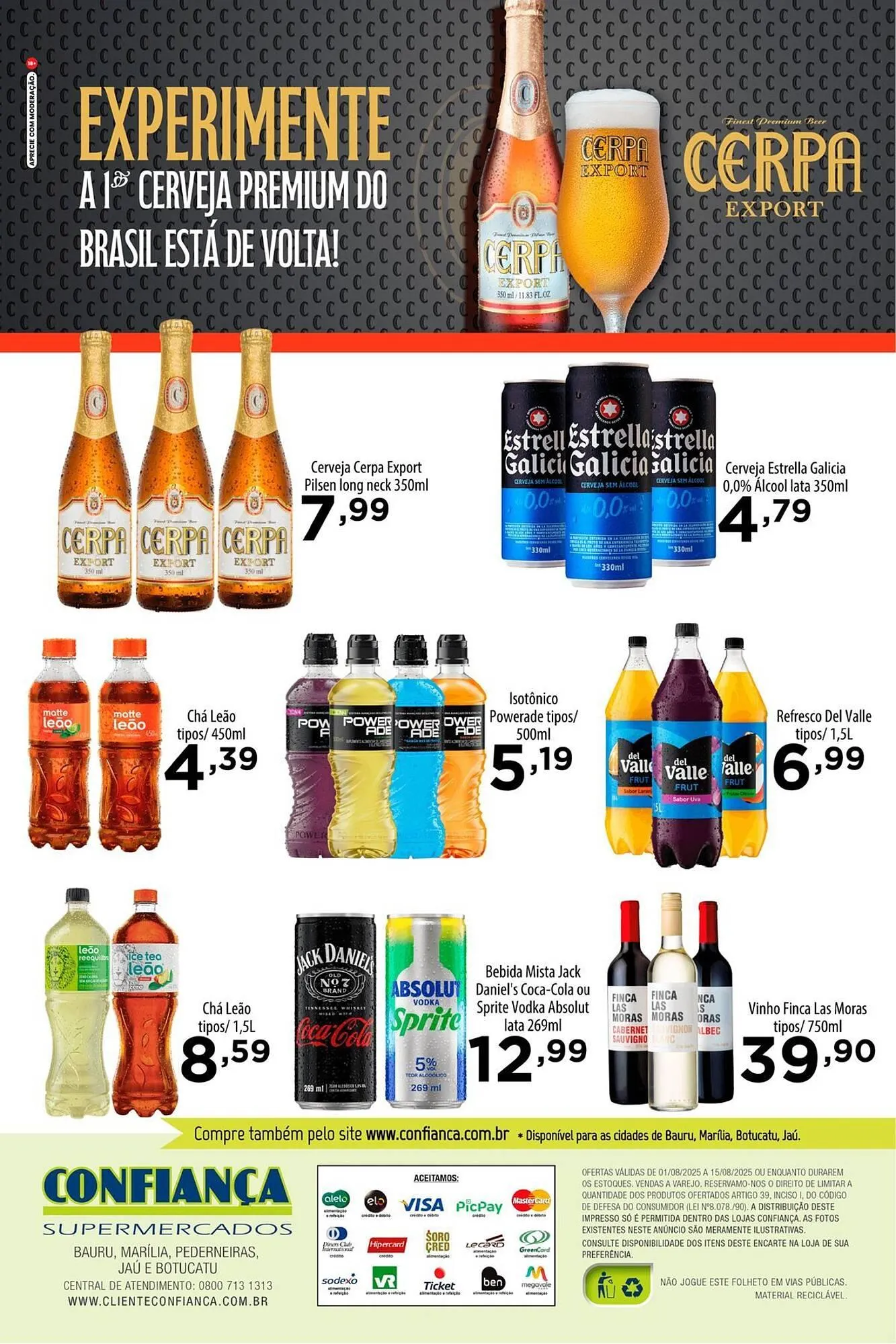 Encarte de Catálogo Confiança Supermercados 1 de agosto até 15 de agosto 2025 - Pagina 2