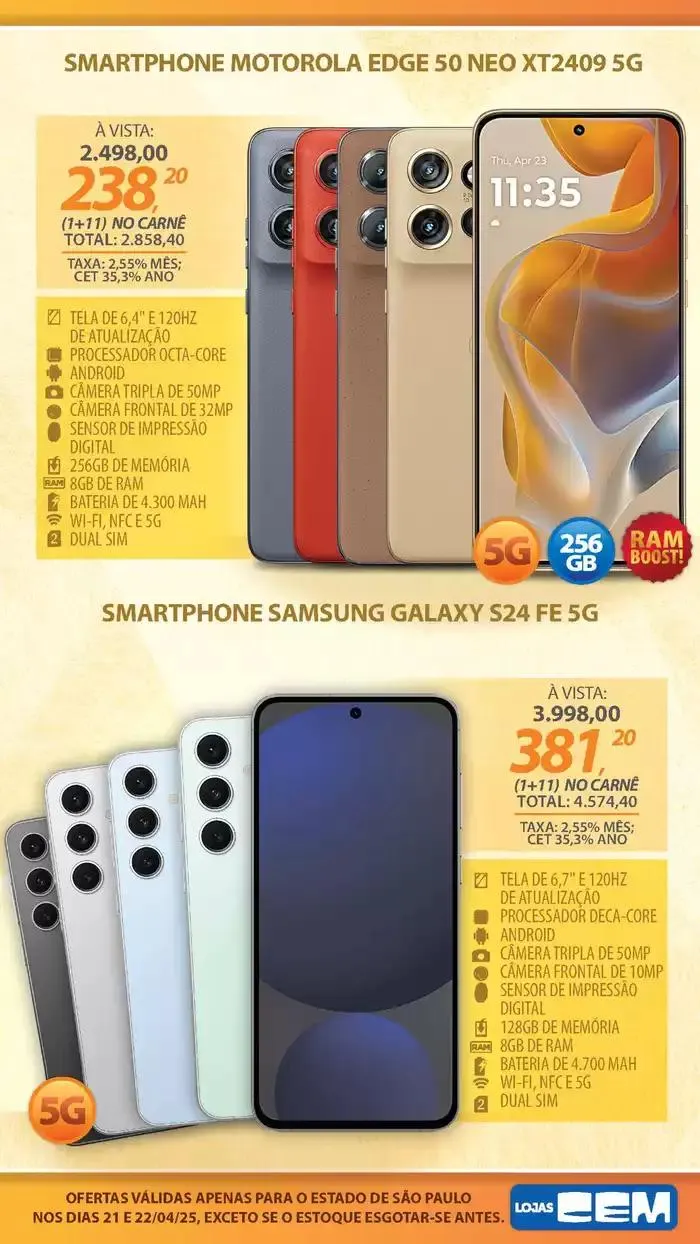 Encarte de Encarte Lojas Cem 18 de abril até 30 de abril 2025 - Pagina 7