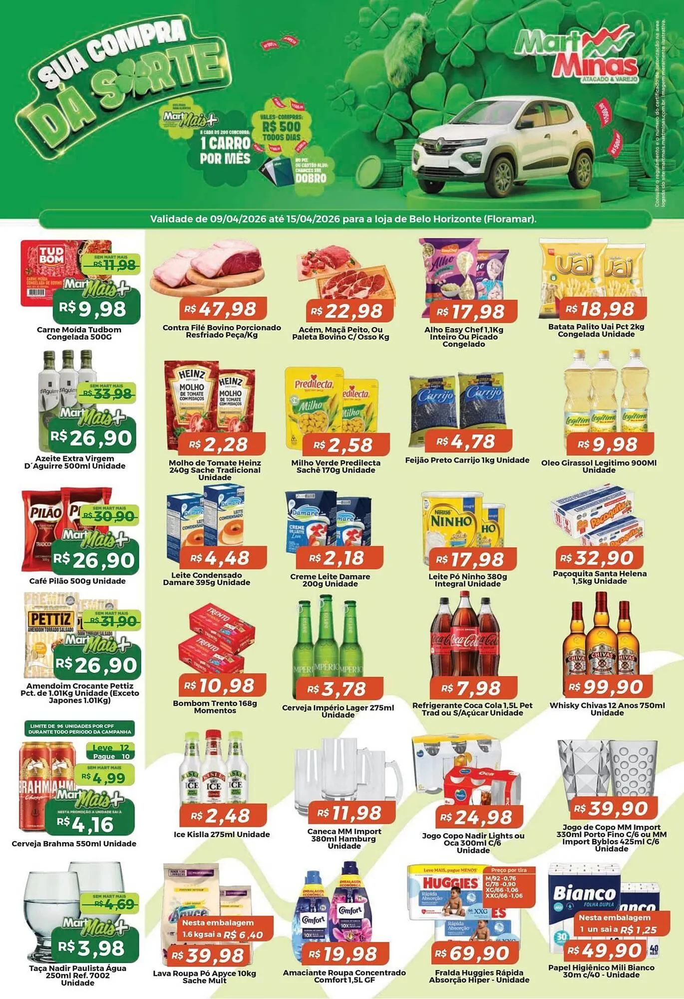 Encarte de Folheto Mart Minas 9 de abril até 15 de abril 2026 - Pagina 1