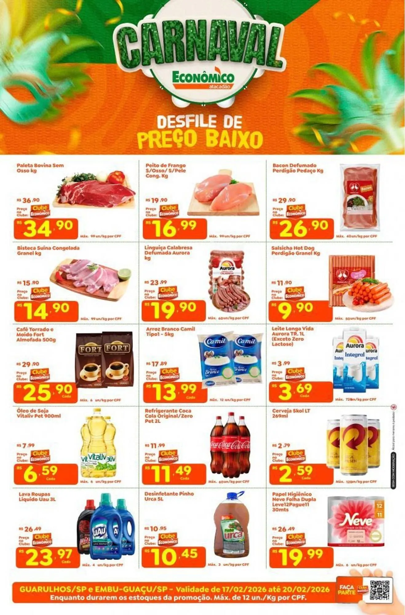 Encarte de Catálogo Econômico Atacadão 17 de fevereiro até 20 de fevereiro 2026 - Pagina 1