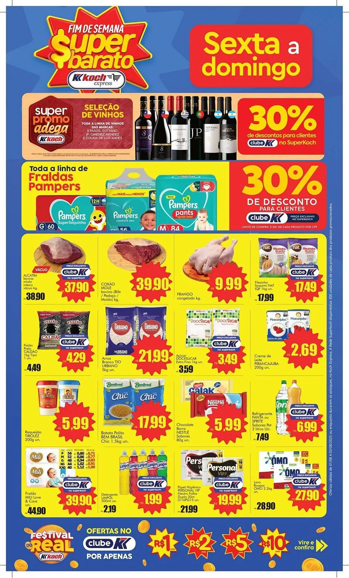 Encarte de Catálogo Supermercados Koch 1 de agosto até 3 de agosto 2025 - Pagina 1