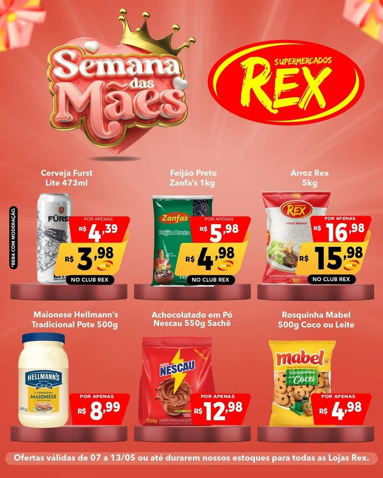 Encarte de Catálogo Supermercados Rex 7 de maio até 13 de maio 2026 - Pagina 1