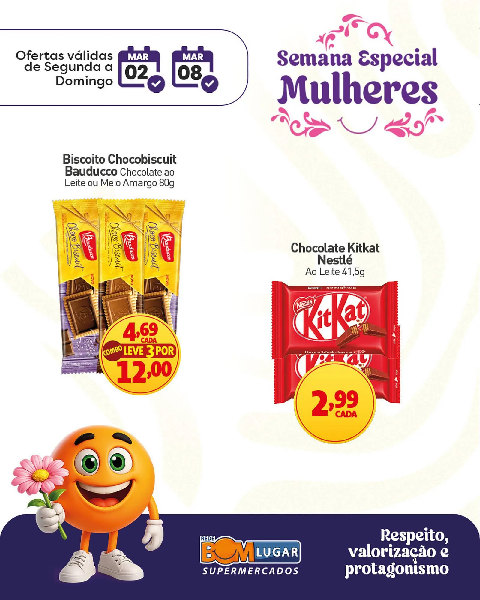 Encarte de Folheto Rede Bom Lugar 7 de março até 8 de março 2026 - Pagina 1