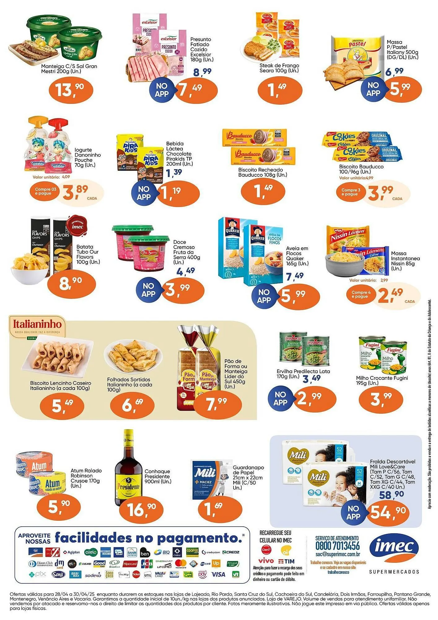 Encarte de Catálogo Imec Supermercados 28 de abril até 30 de abril 2025 - Pagina 2