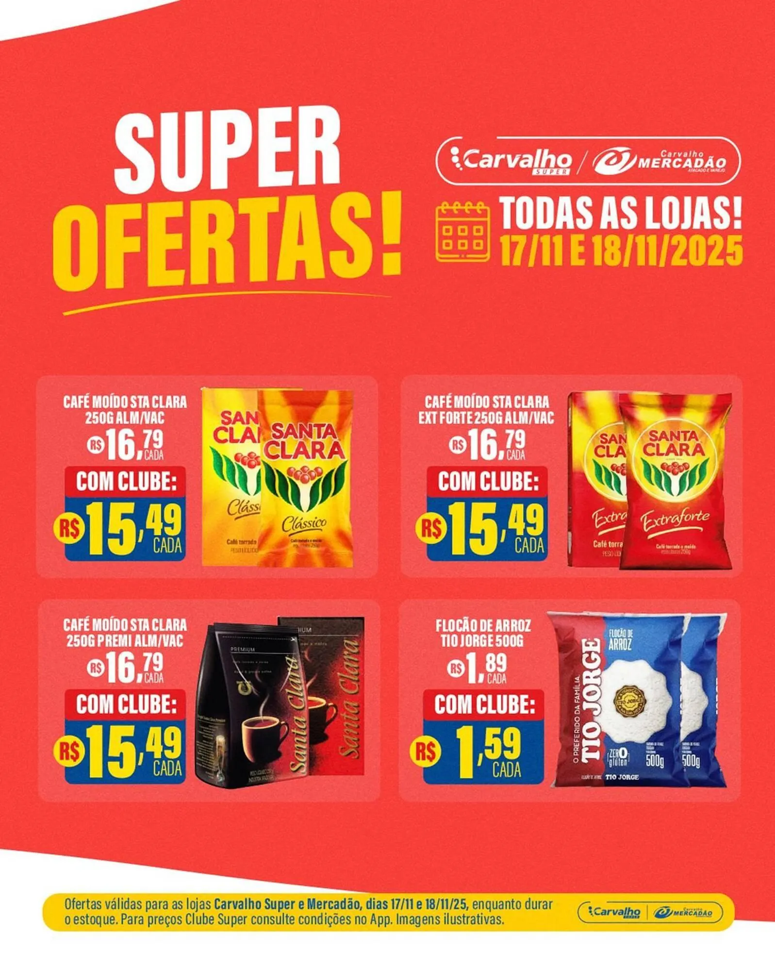 Encarte de Catálogo Carvalho Supermercado 17 de novembro até 18 de novembro 2025 - Pagina 1