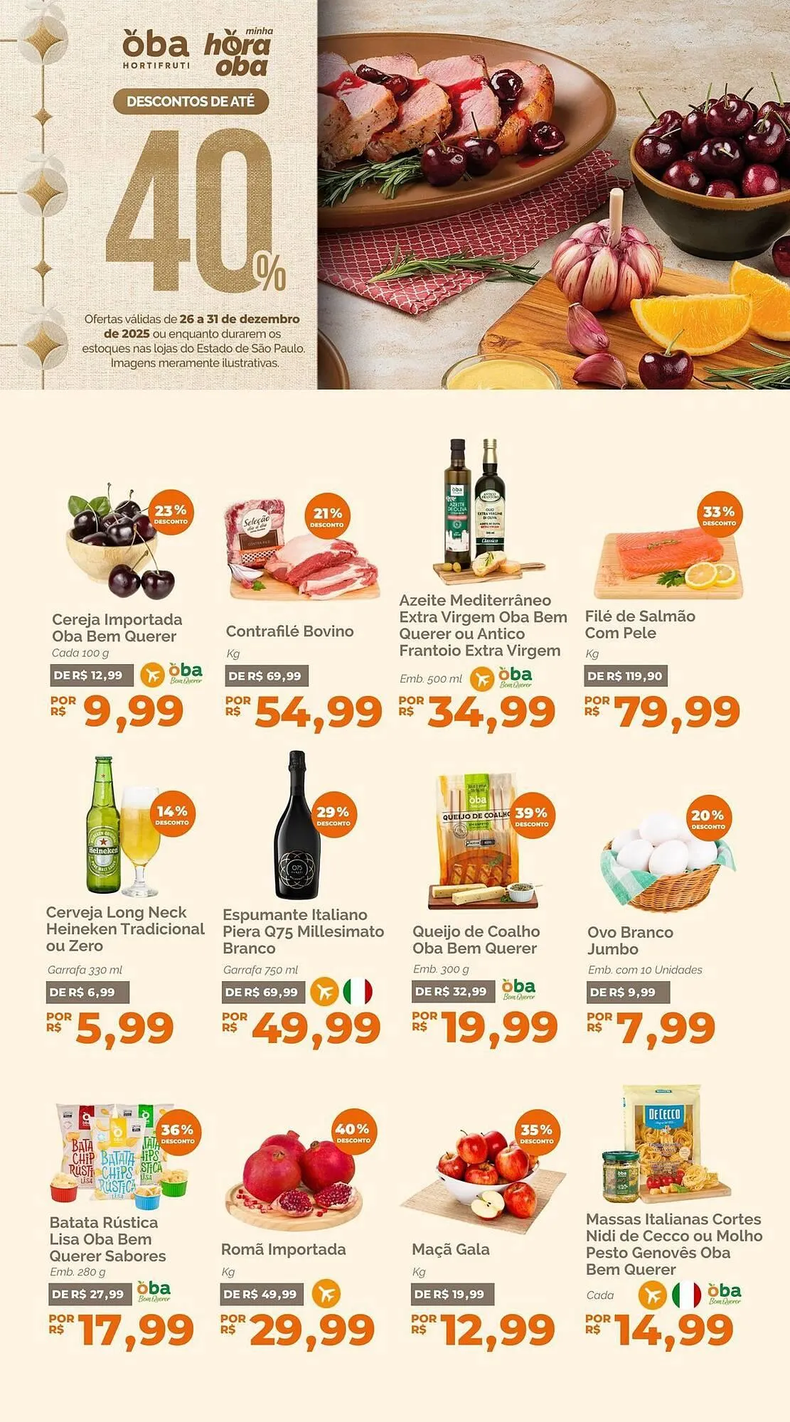 Encarte de Folheto Oba Hortifruti 26 de dezembro até 31 de dezembro 2025 - Pagina 1