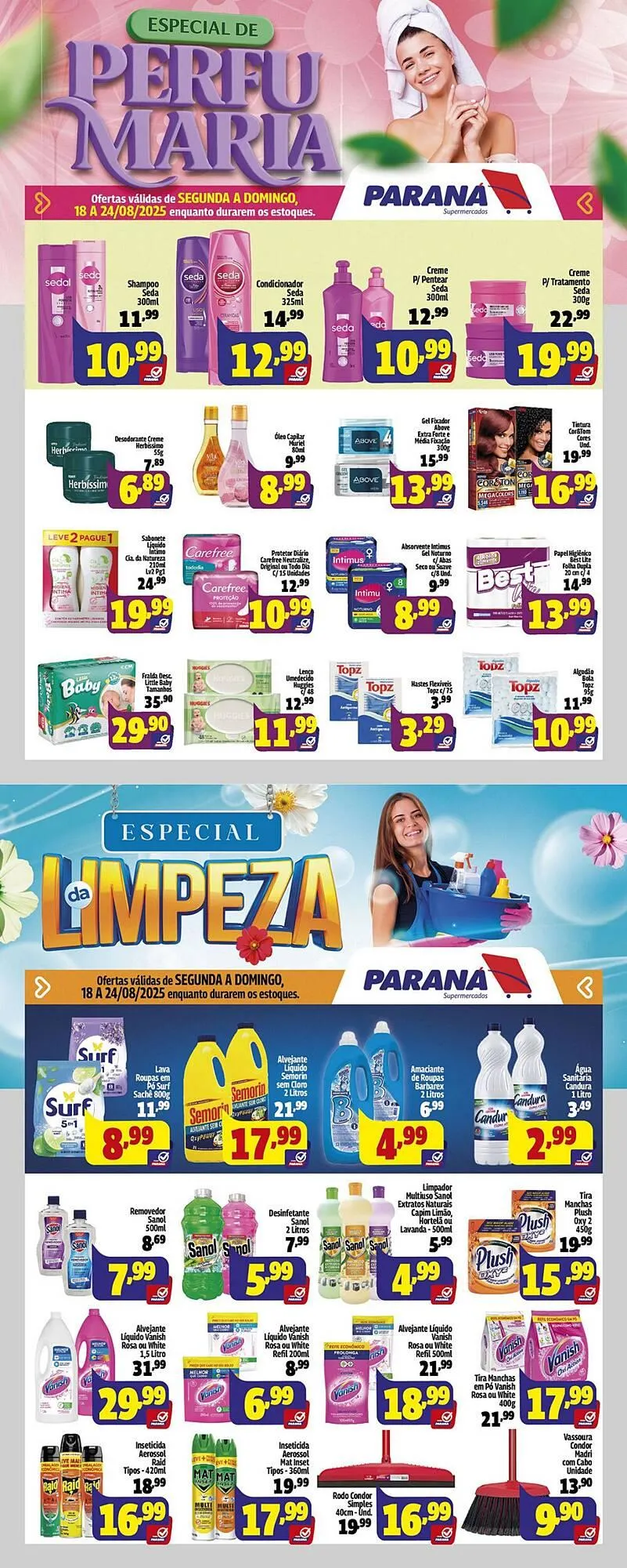 Encarte de Catálogo Supermercado Paraná 18 de agosto até 24 de agosto 2025 - Pagina 1
