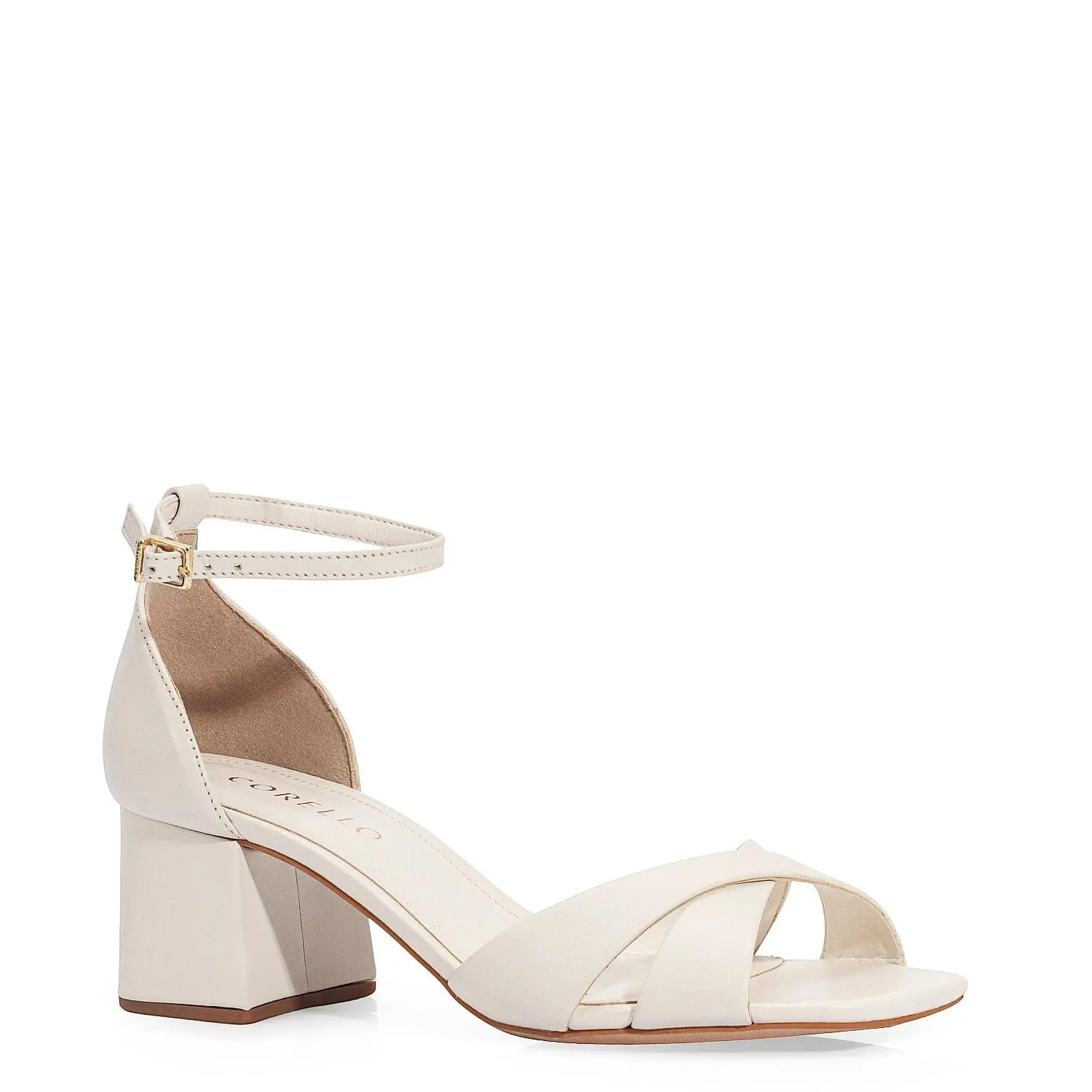 Sandália Couro Off White