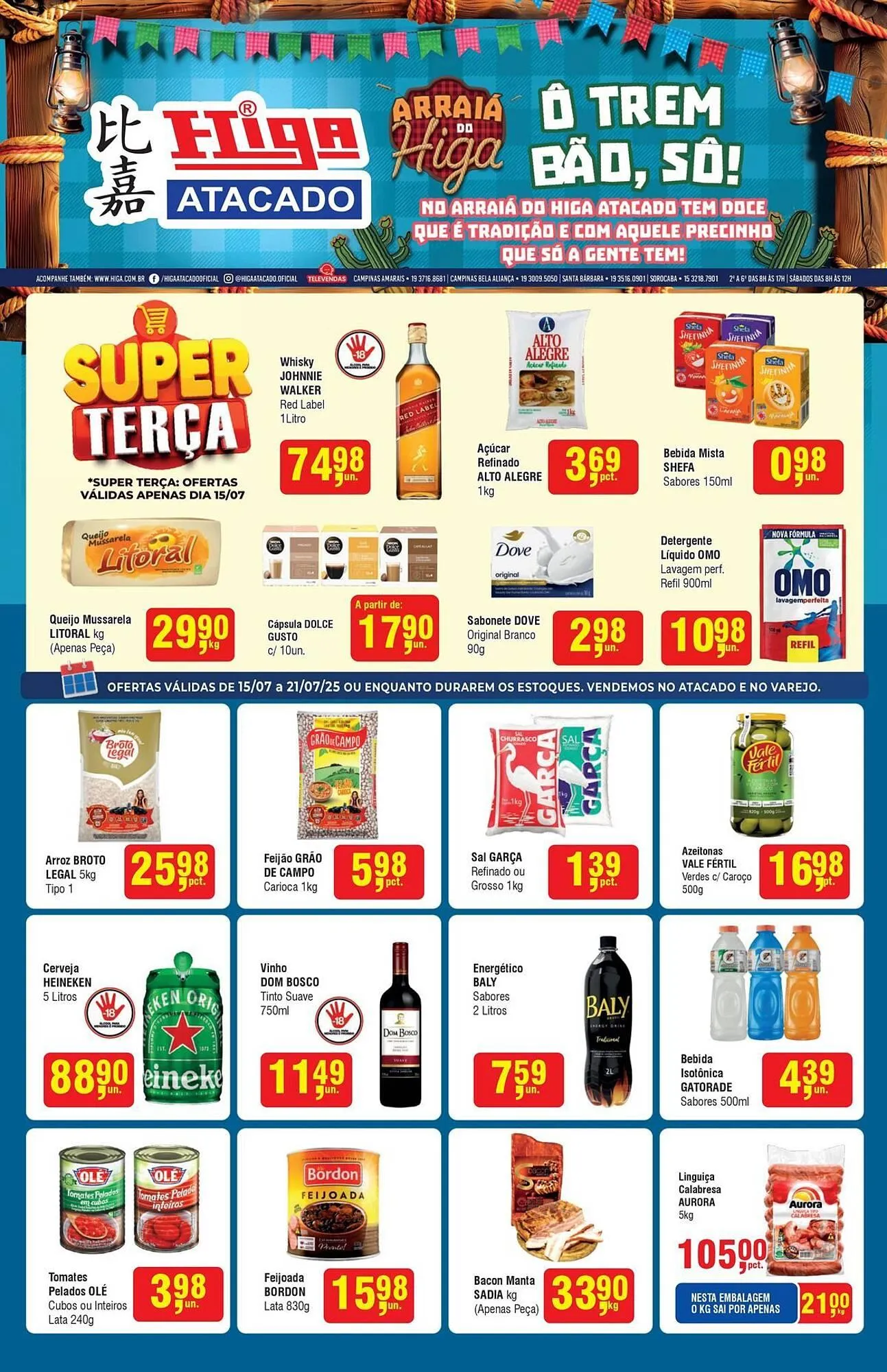 Encarte de Catálogo Higa Atacado 15 de julho até 21 de julho 2025 - Pagina 1