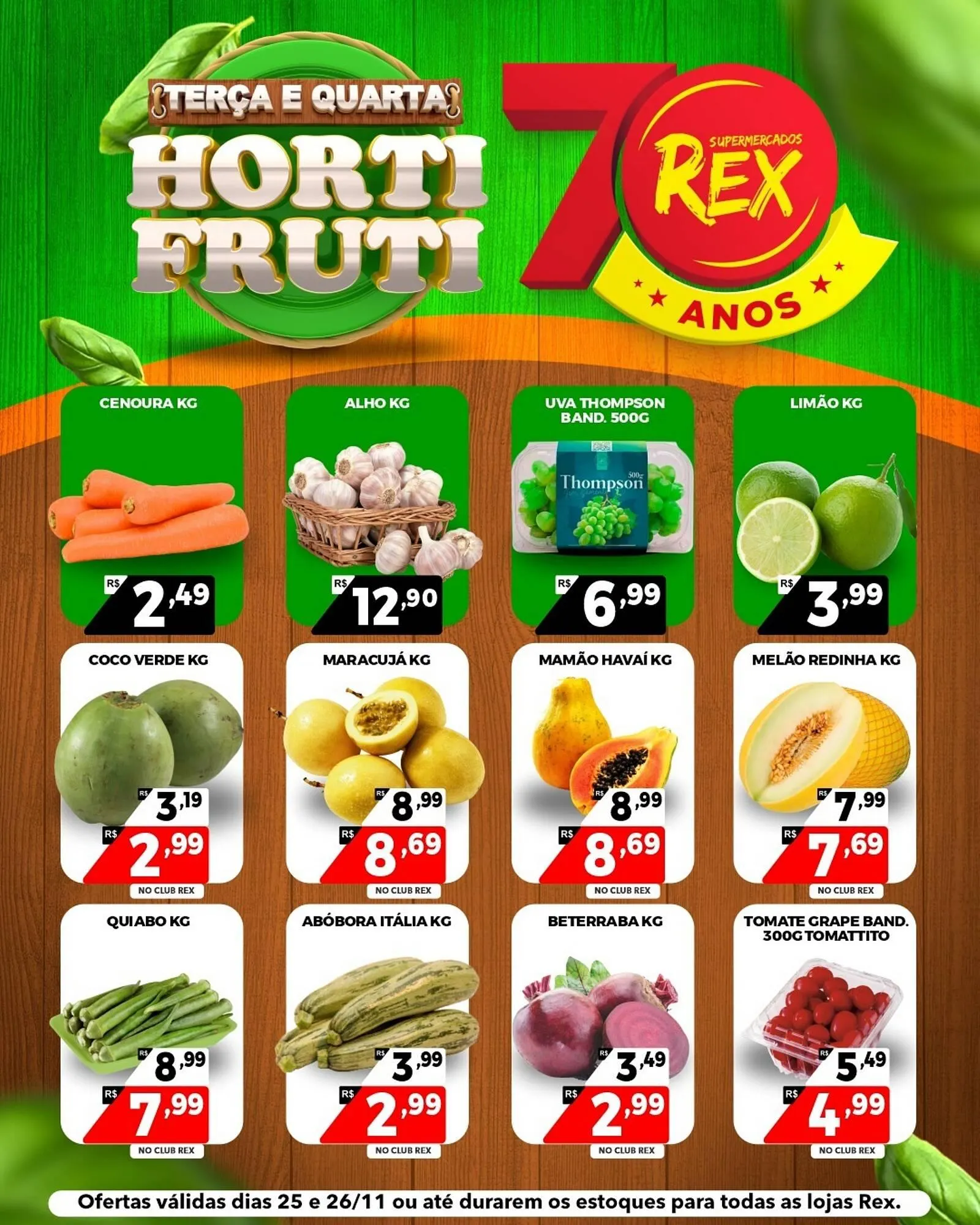 Encarte de Catálogo Supermercados Rex 25 de novembro até 26 de novembro 2025 - Pagina 1