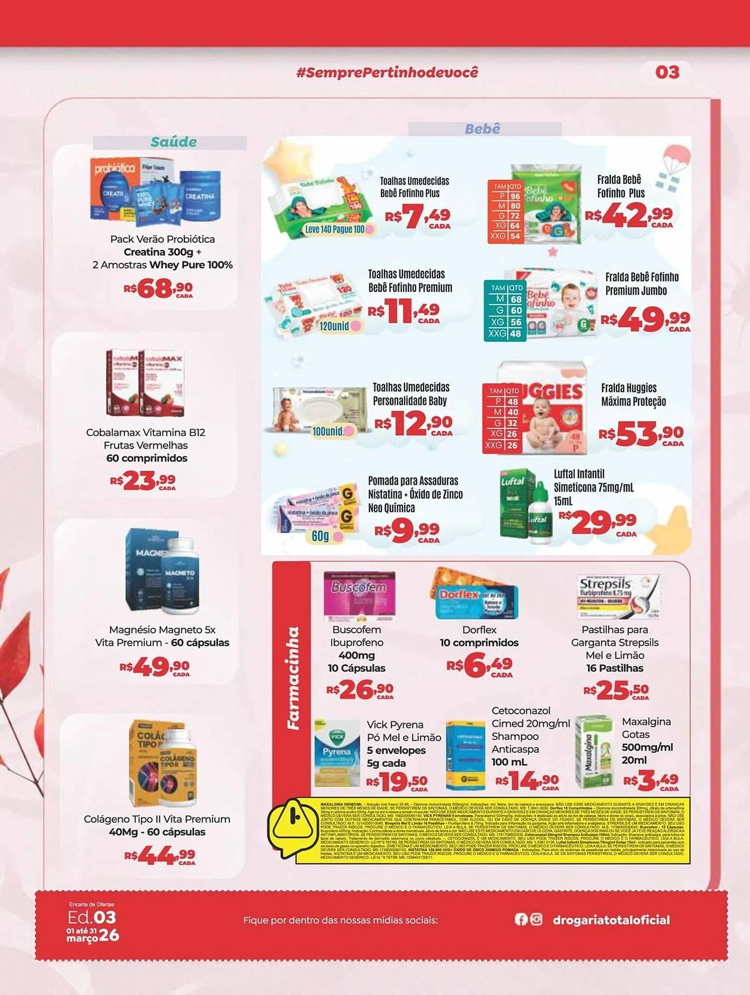Encarte de Catálogo Drogaria Total 1 de março até 26 de março 2026 - Pagina 3