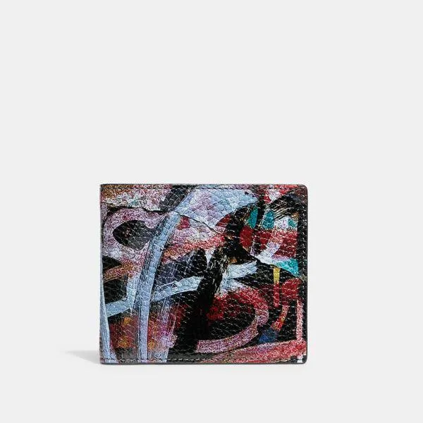 Carteira Double Billfold Coach X Mint + Serf - Preto