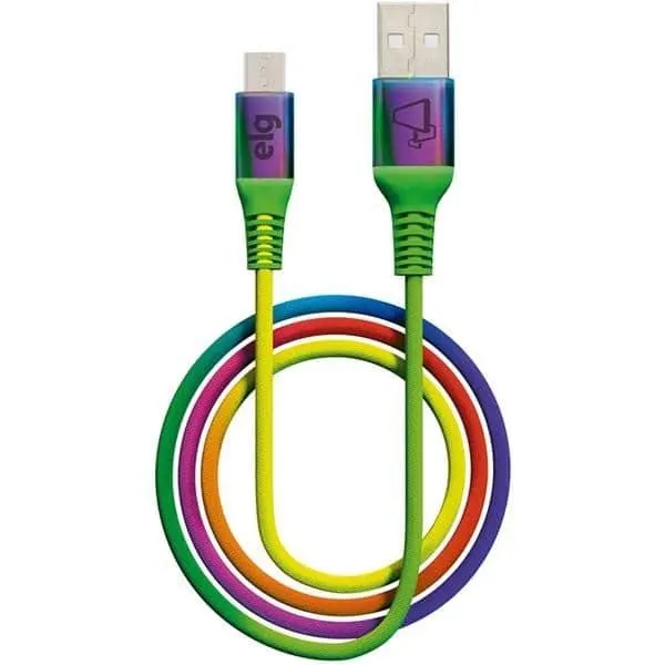 Cabo USB para micro USB, 1m, Colorido, M510RB, Elg - PT 1 UN