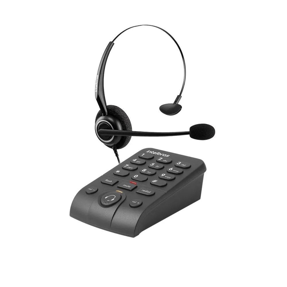 Telefone headset HSB50 com base discadora, Modelo 4013330, INTELBRAS