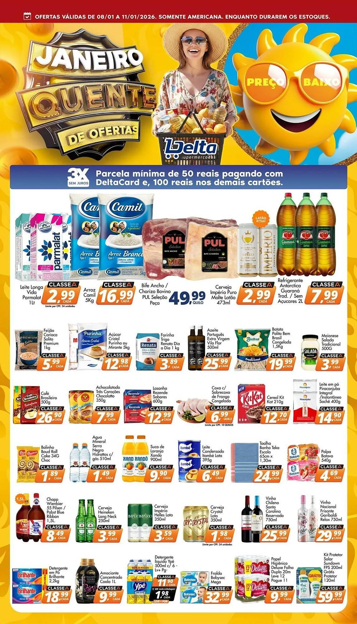 Encarte de Catálogo Delta Supermercados 8 de janeiro até 11 de janeiro 2026 - Pagina 1